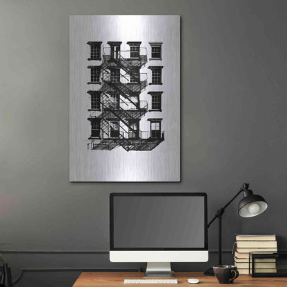 Luxe Metal Art 'NYC in Pure BandW IX' by Jeff Pica, Metal Wall Art,24x36