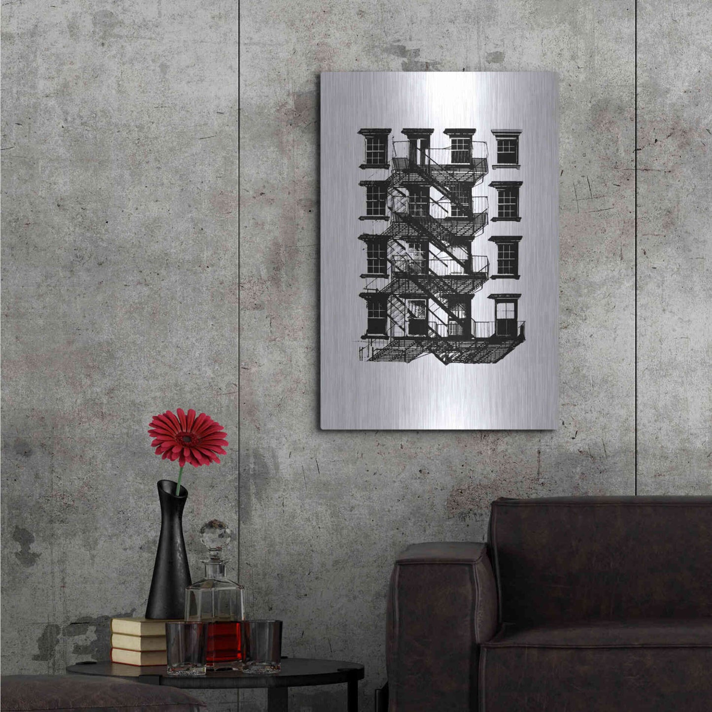 Luxe Metal Art 'NYC in Pure BandW IX' by Jeff Pica, Metal Wall Art,24x36