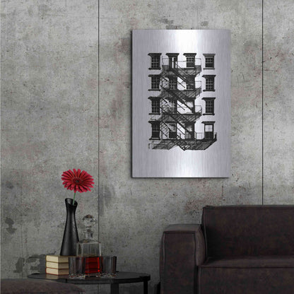 Luxe Metal Art 'NYC in Pure BandW IX' by Jeff Pica, Metal Wall Art,24x36
