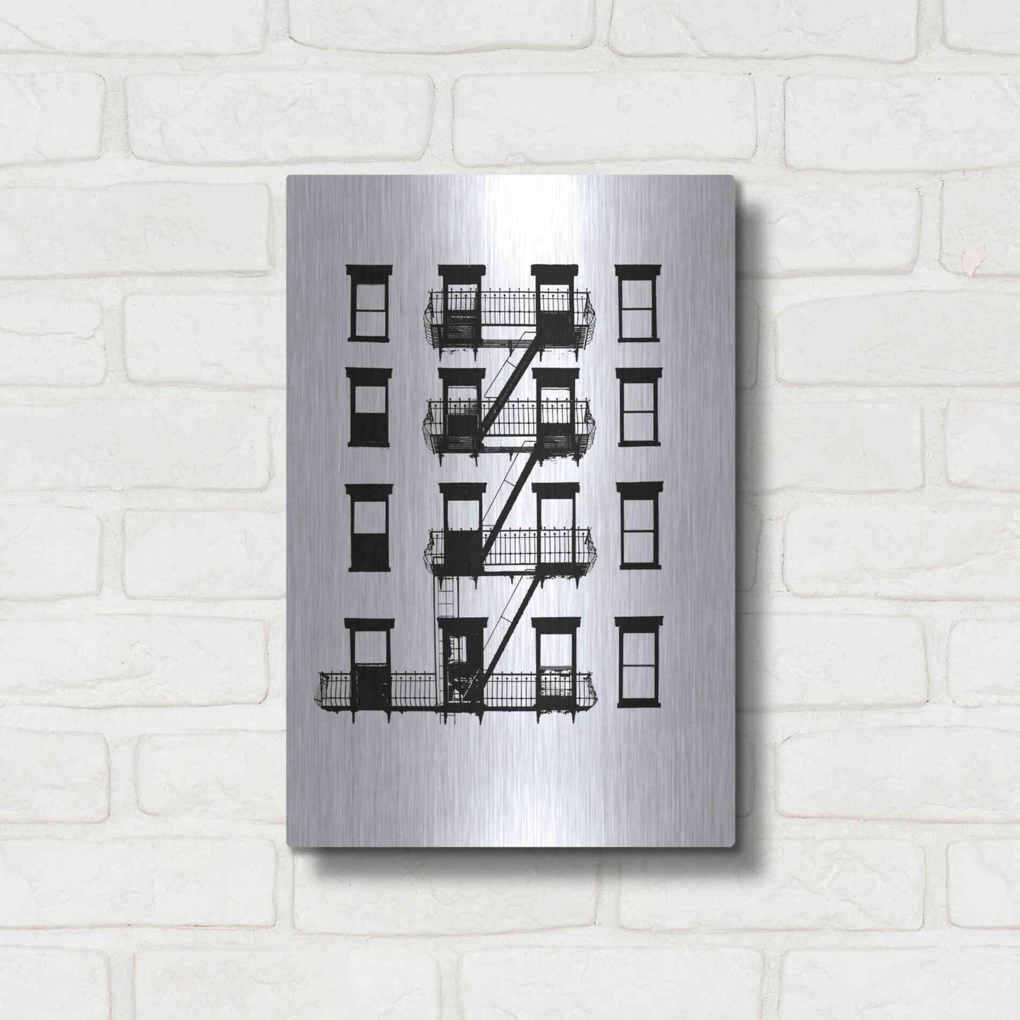 Luxe Metal Art 'NYC in Pure BandW VI' by Jeff Pica, Metal Wall Art,12x16