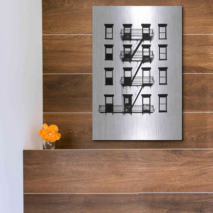 Luxe Metal Art 'NYC in Pure BandW VI' by Jeff Pica, Metal Wall Art,12x16