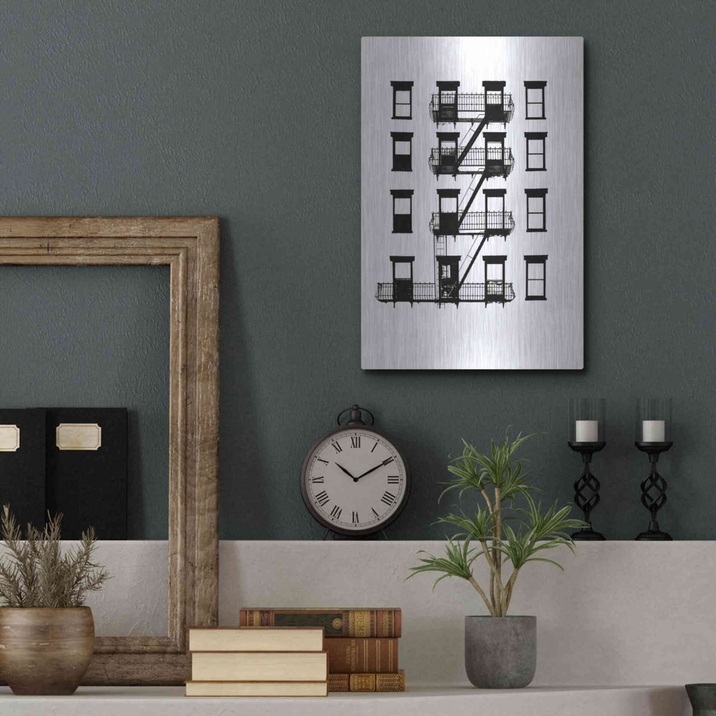 Luxe Metal Art 'NYC in Pure BandW VI' by Jeff Pica, Metal Wall Art,12x16