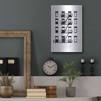 Luxe Metal Art 'NYC in Pure BandW VI' by Jeff Pica, Metal Wall Art,12x16