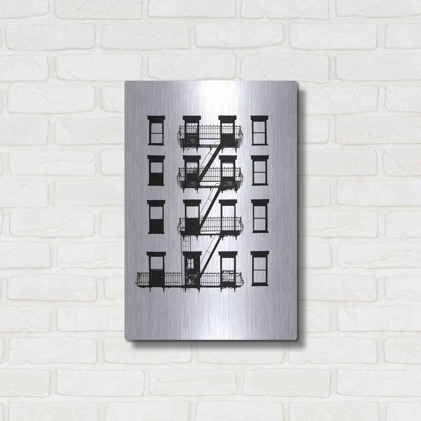 Luxe Metal Art 'NYC in Pure BandW VI' by Jeff Pica, Metal Wall Art,16x24