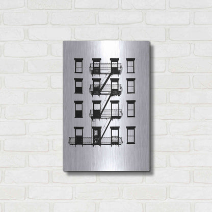 Luxe Metal Art 'NYC in Pure BandW VI' by Jeff Pica, Metal Wall Art,16x24