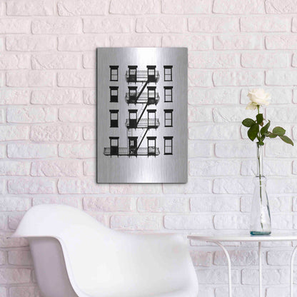 Luxe Metal Art 'NYC in Pure BandW VI' by Jeff Pica, Metal Wall Art,16x24