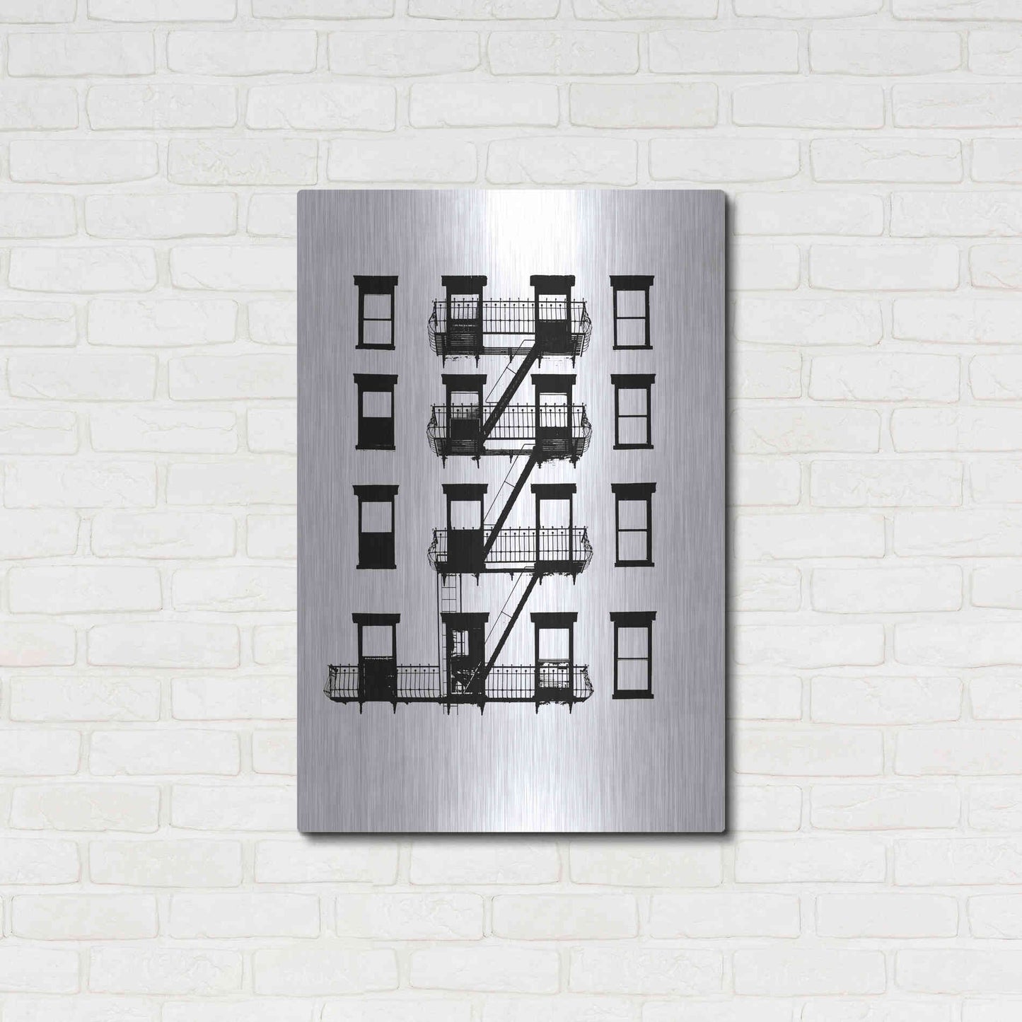 Luxe Metal Art 'NYC in Pure BandW VI' by Jeff Pica, Metal Wall Art,24x36