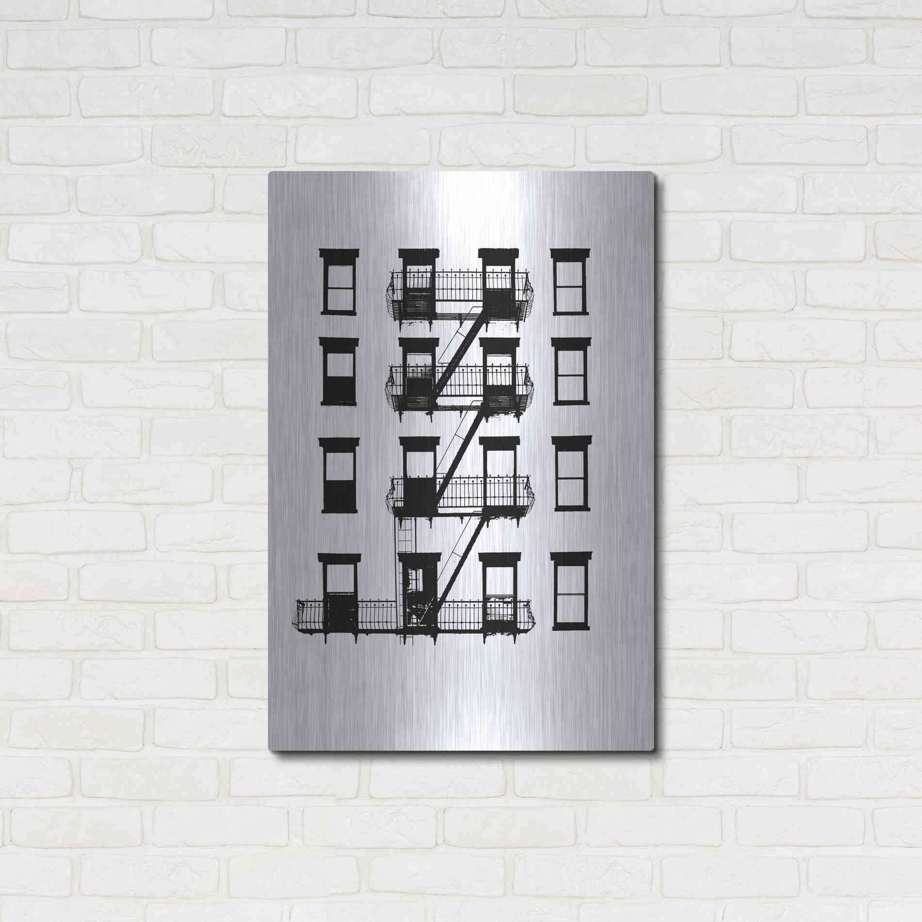 Luxe Metal Art 'NYC in Pure BandW VI' by Jeff Pica, Metal Wall Art,24x36