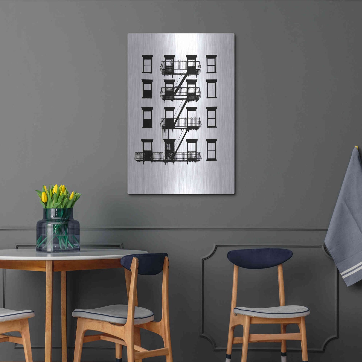 Luxe Metal Art 'NYC in Pure BandW VI' by Jeff Pica, Metal Wall Art,24x36