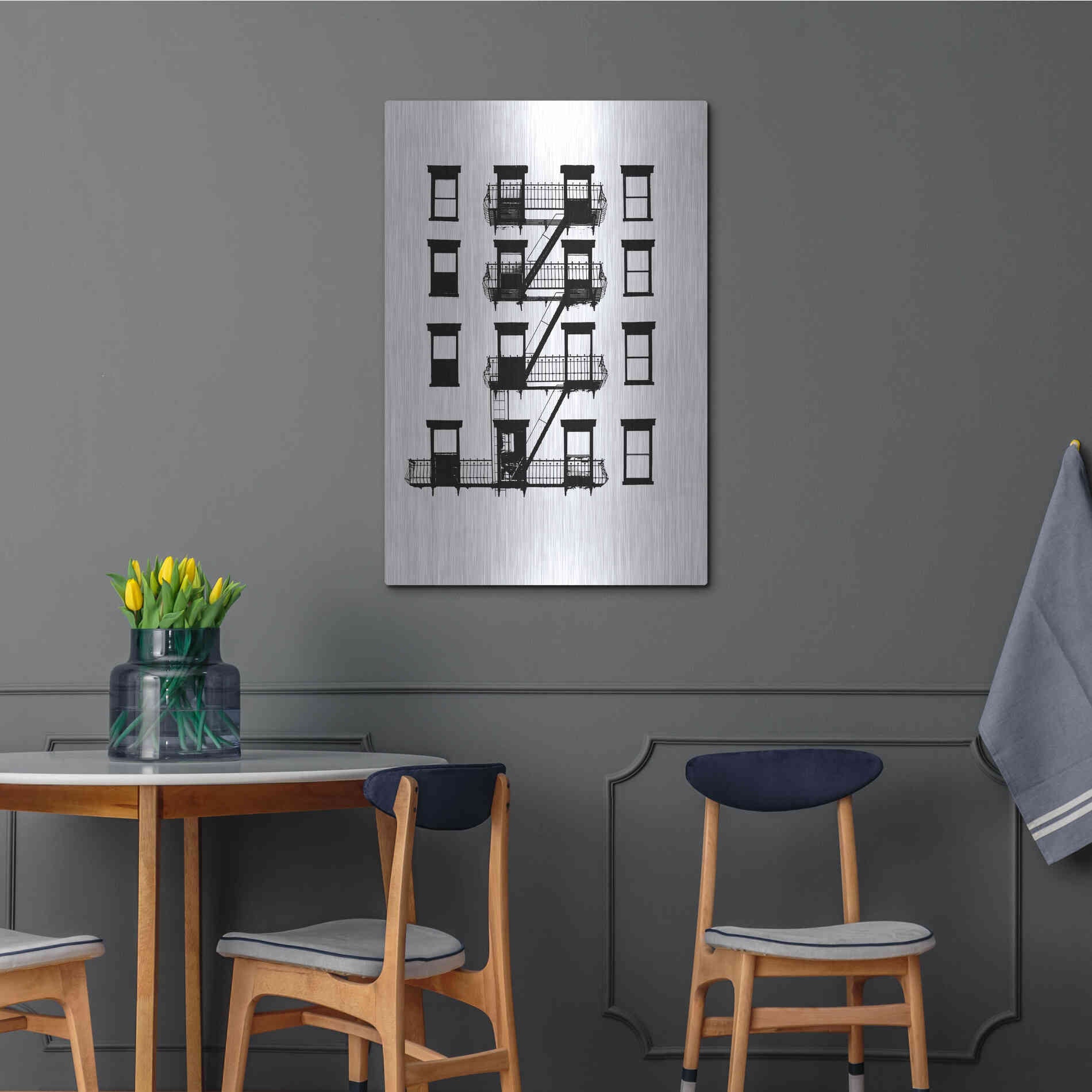 Luxe Metal Art 'NYC in Pure BandW VI' by Jeff Pica, Metal Wall Art,24x36