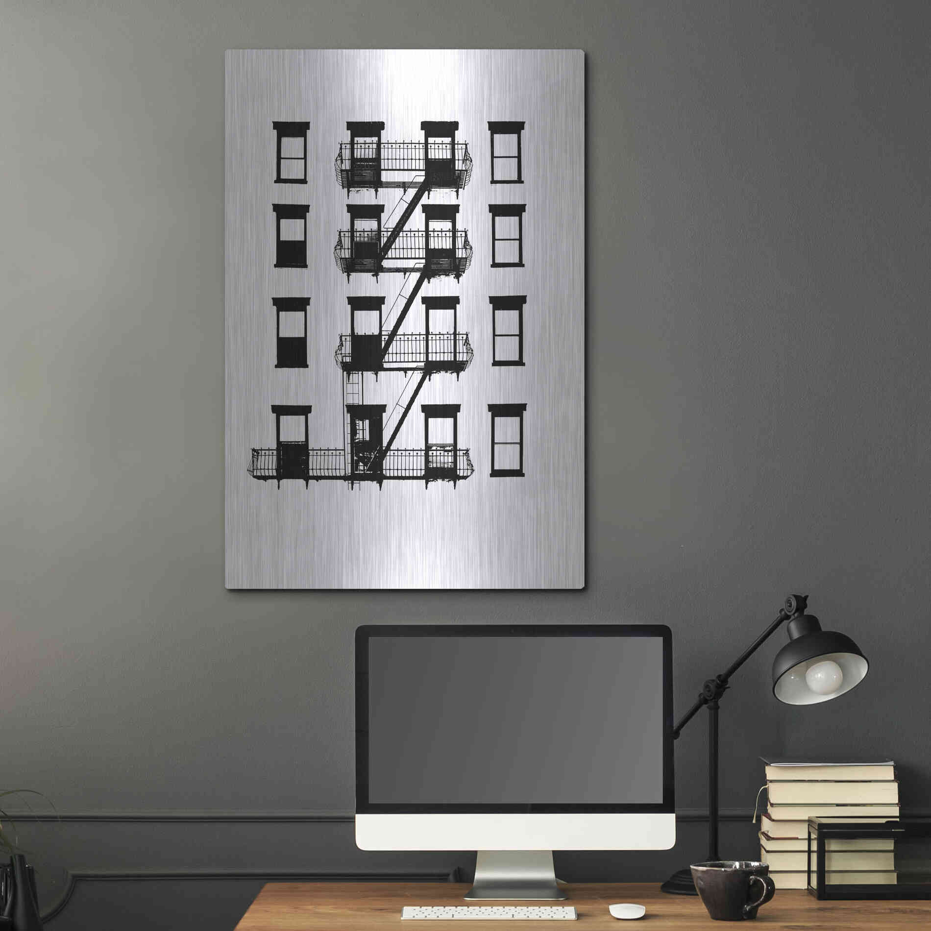 Luxe Metal Art 'NYC in Pure BandW VI' by Jeff Pica, Metal Wall Art,24x36