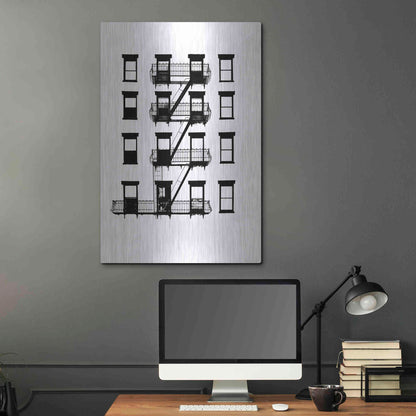Luxe Metal Art 'NYC in Pure BandW VI' by Jeff Pica, Metal Wall Art,24x36