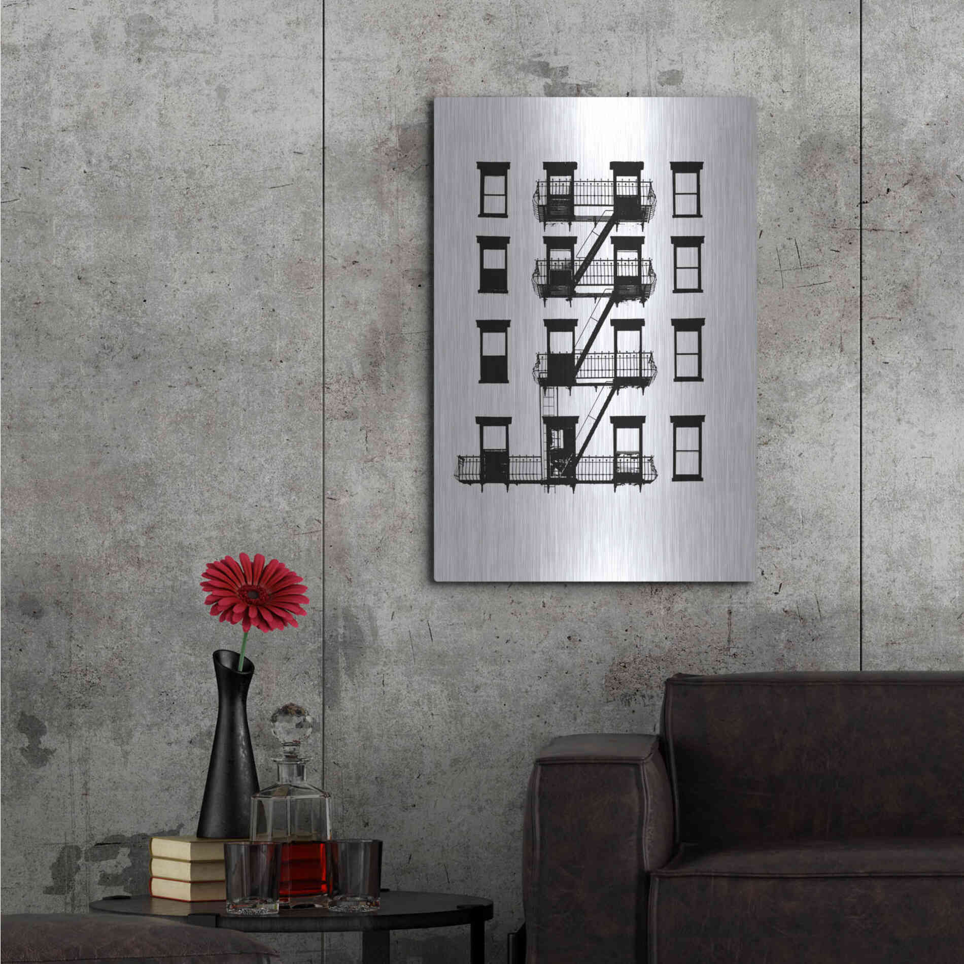 Luxe Metal Art 'NYC in Pure BandW VI' by Jeff Pica, Metal Wall Art,24x36