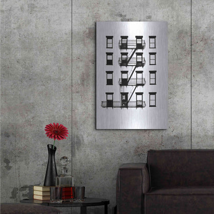 Luxe Metal Art 'NYC in Pure BandW VI' by Jeff Pica, Metal Wall Art,24x36