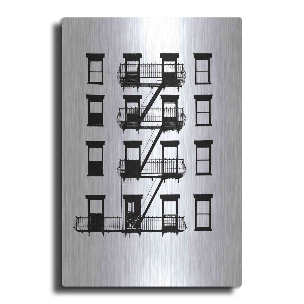 Luxe Metal Art 'NYC in Pure BandW VI' by Jeff Pica, Metal Wall Art