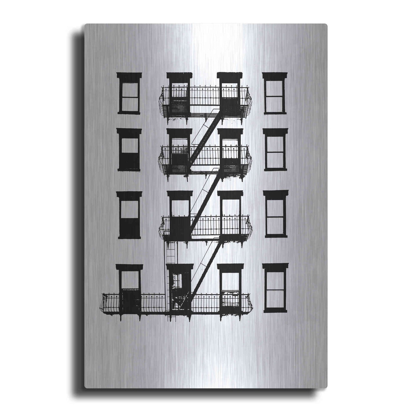 Luxe Metal Art 'NYC in Pure BandW VI' by Jeff Pica, Metal Wall Art