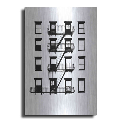 Luxe Metal Art 'NYC in Pure BandW VI' by Jeff Pica, Metal Wall Art