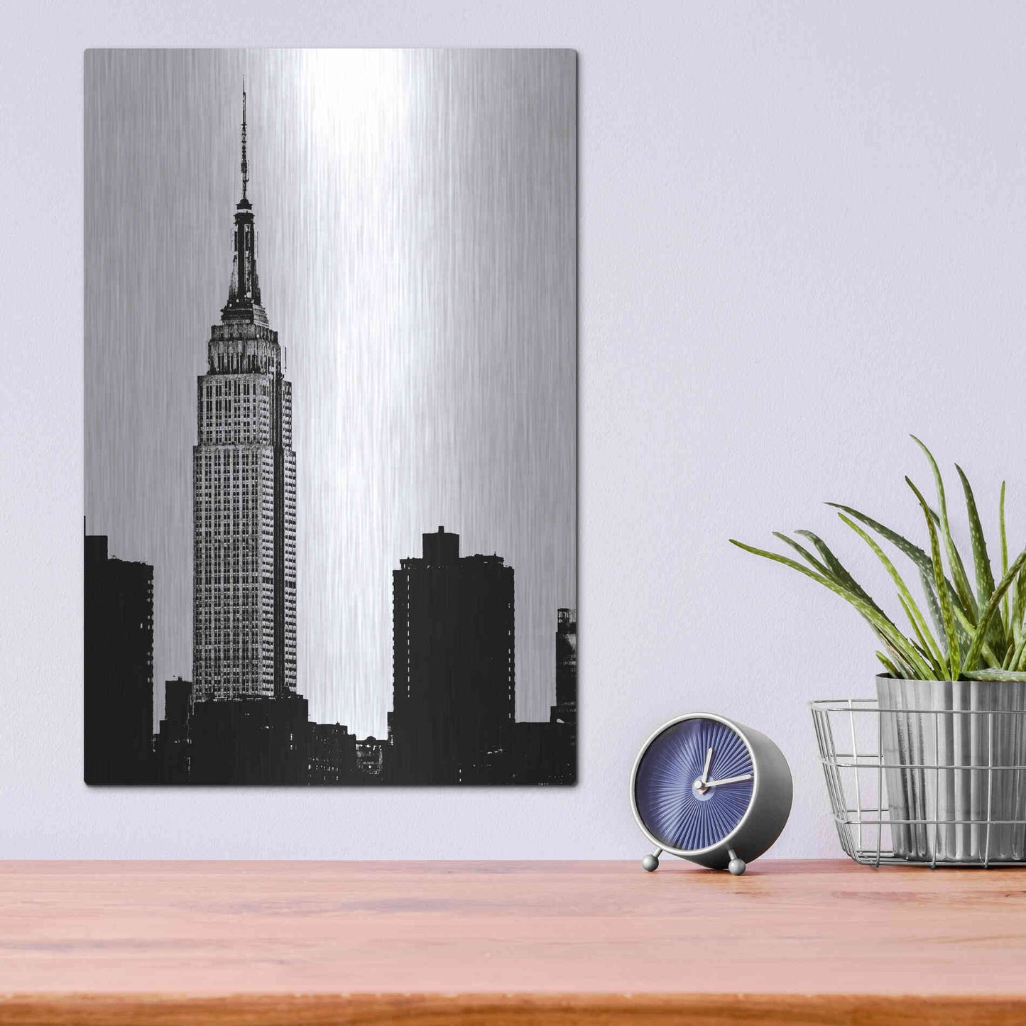 Luxe Metal Art 'NYC Skyline I' by Jeff Pica, Metal Wall Art,12x16