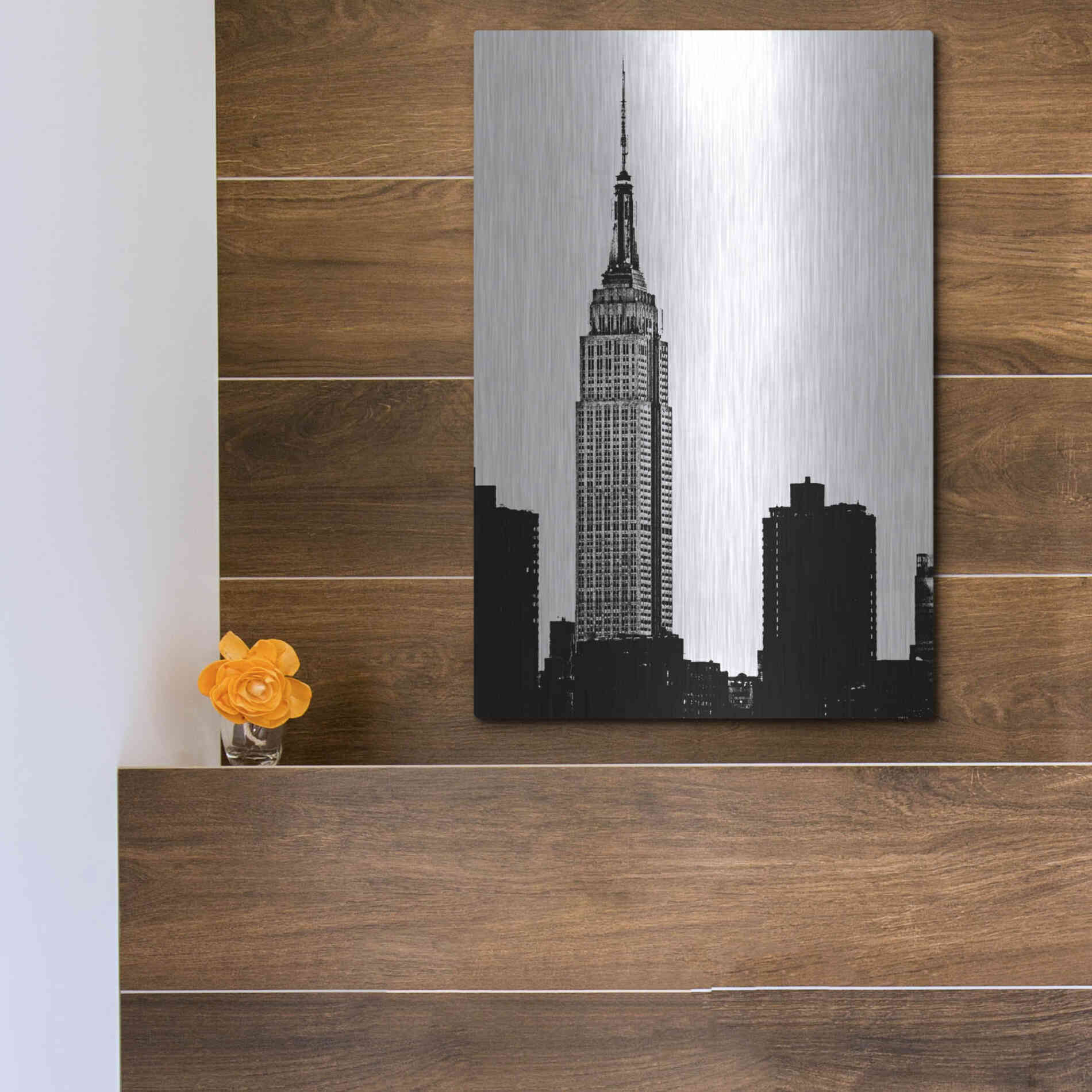 Luxe Metal Art 'NYC Skyline I' by Jeff Pica, Metal Wall Art,12x16