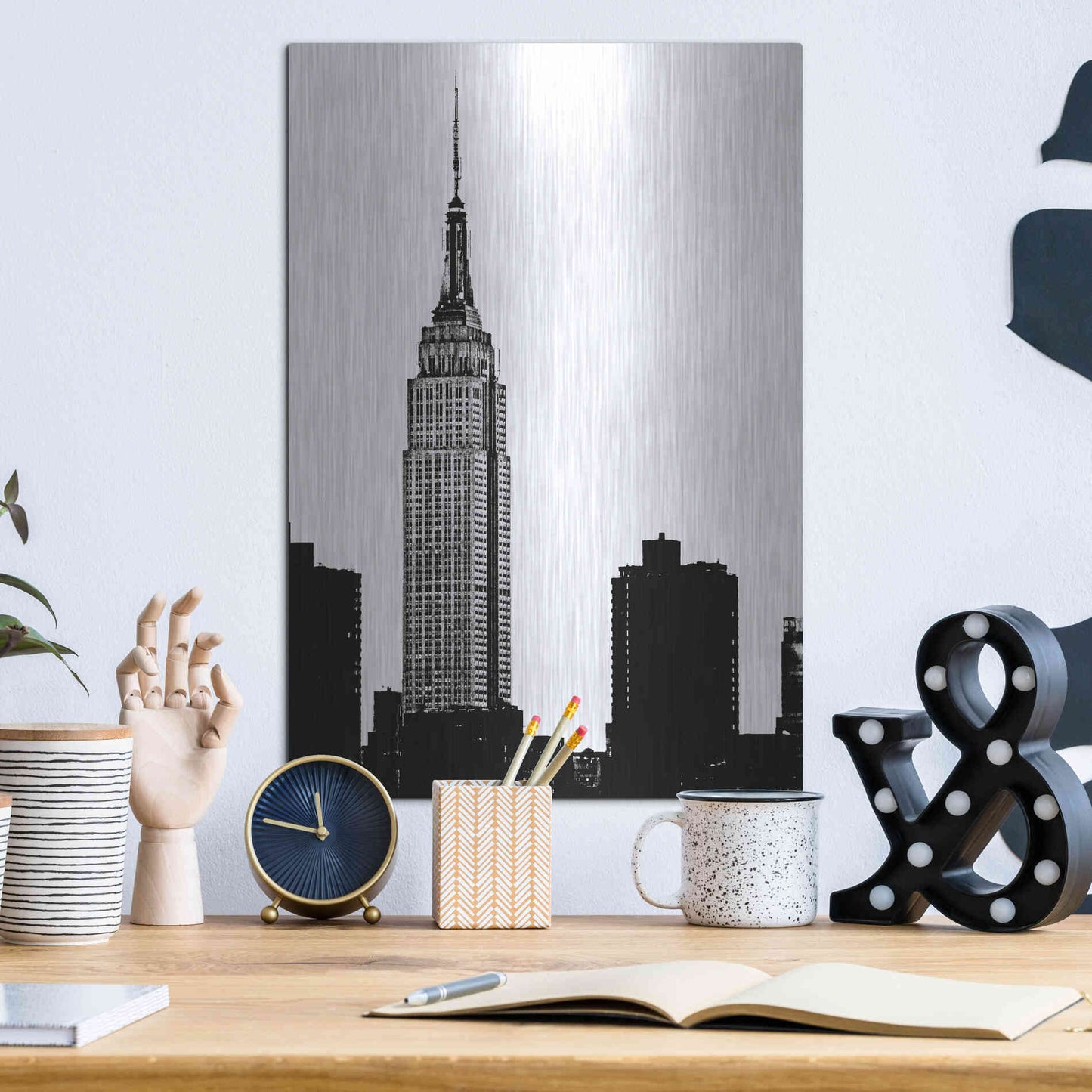 Luxe Metal Art 'NYC Skyline I' by Jeff Pica, Metal Wall Art,12x16