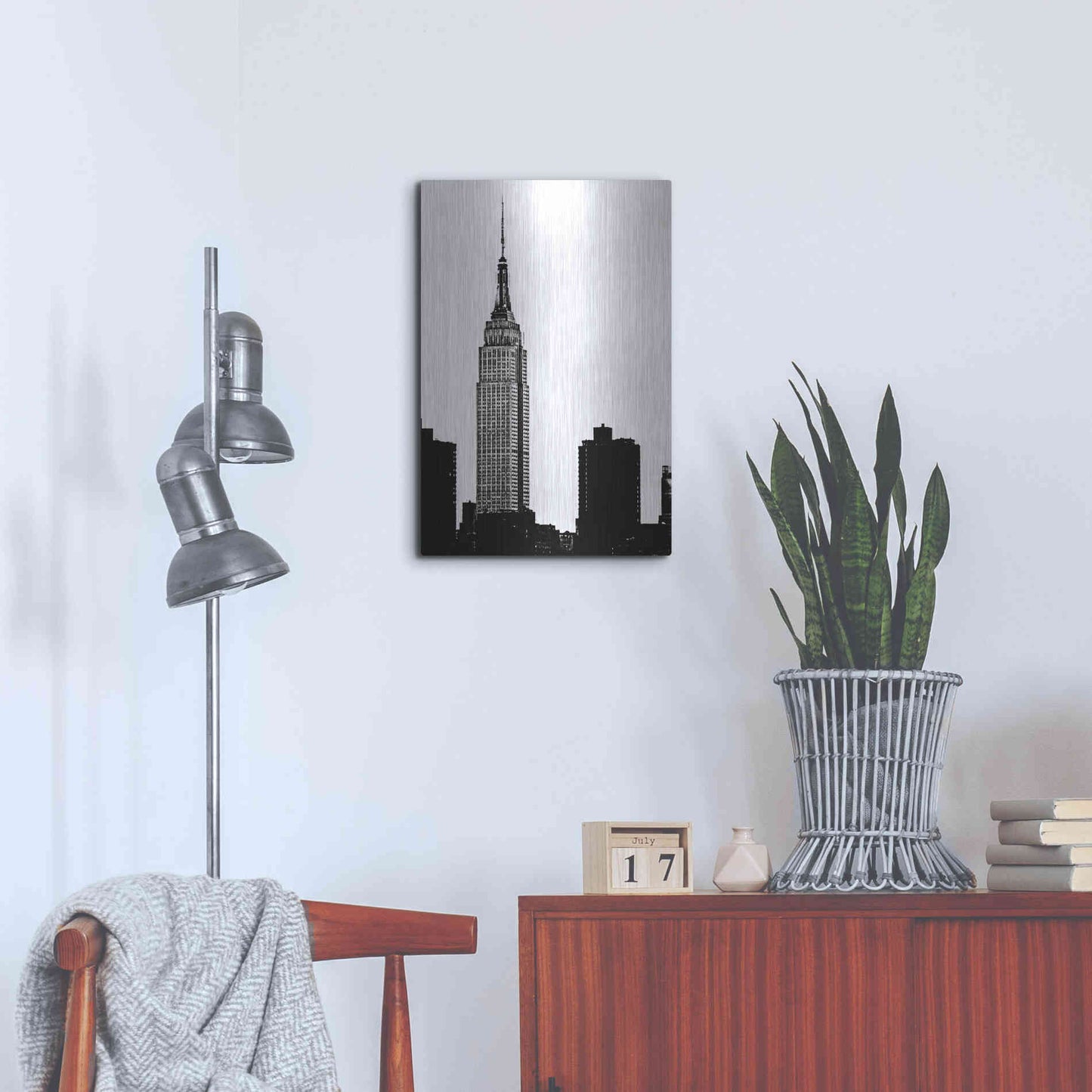 Luxe Metal Art 'NYC Skyline I' by Jeff Pica, Metal Wall Art,16x24