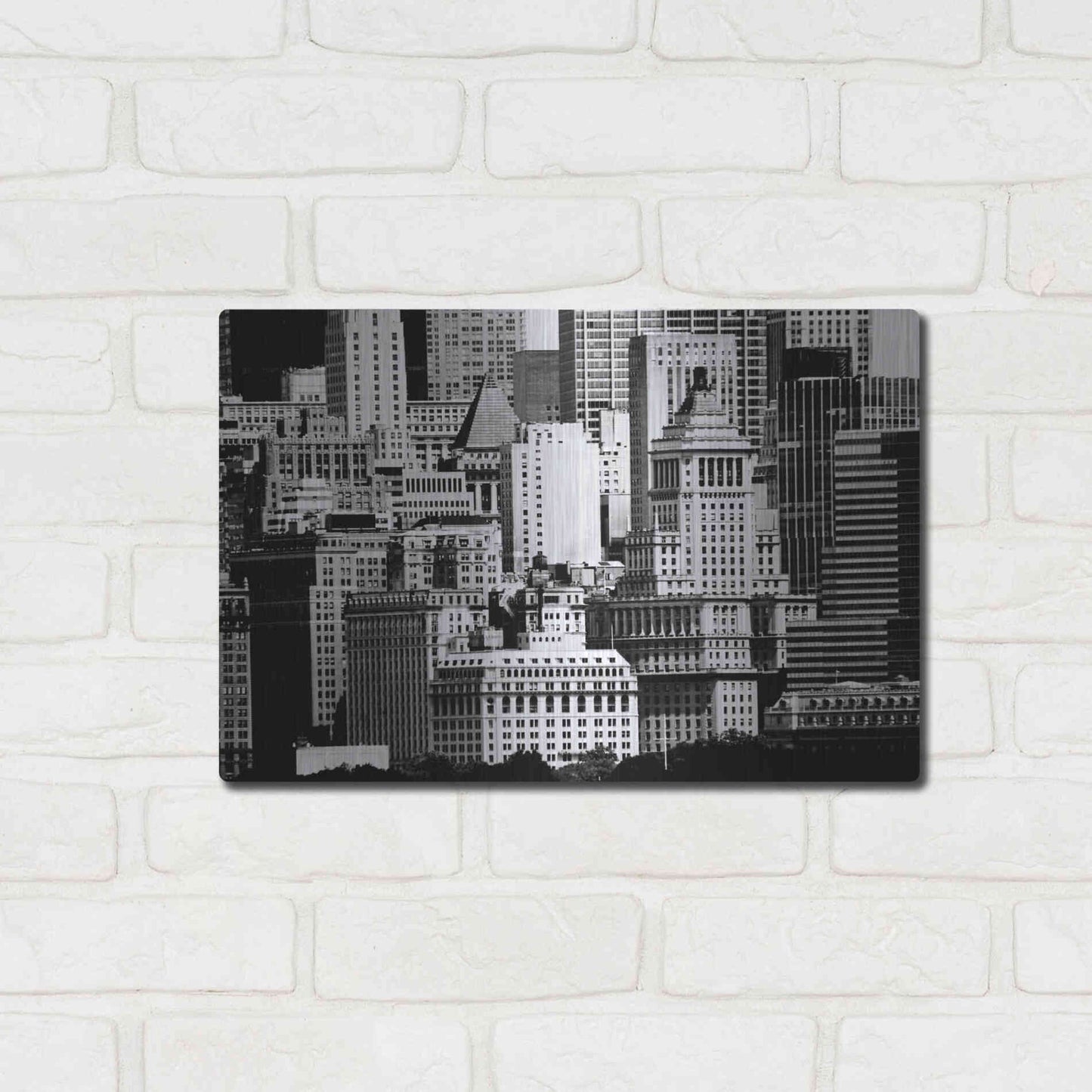 Luxe Metal Art 'NYC Skyline IX' by Jeff Pica, Metal Wall Art,16x12