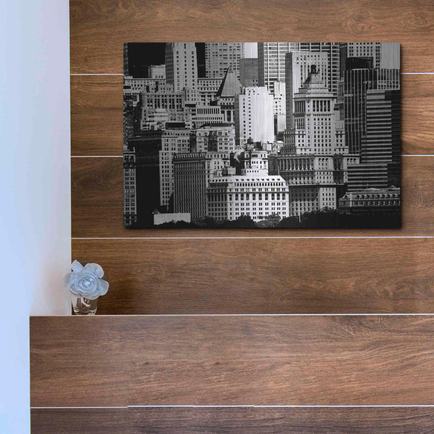 Luxe Metal Art 'NYC Skyline IX' by Jeff Pica, Metal Wall Art,16x12