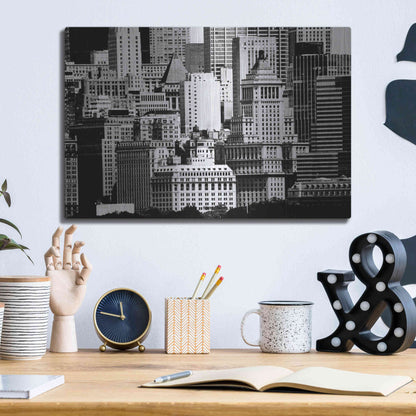 Luxe Metal Art 'NYC Skyline IX' by Jeff Pica, Metal Wall Art,16x12