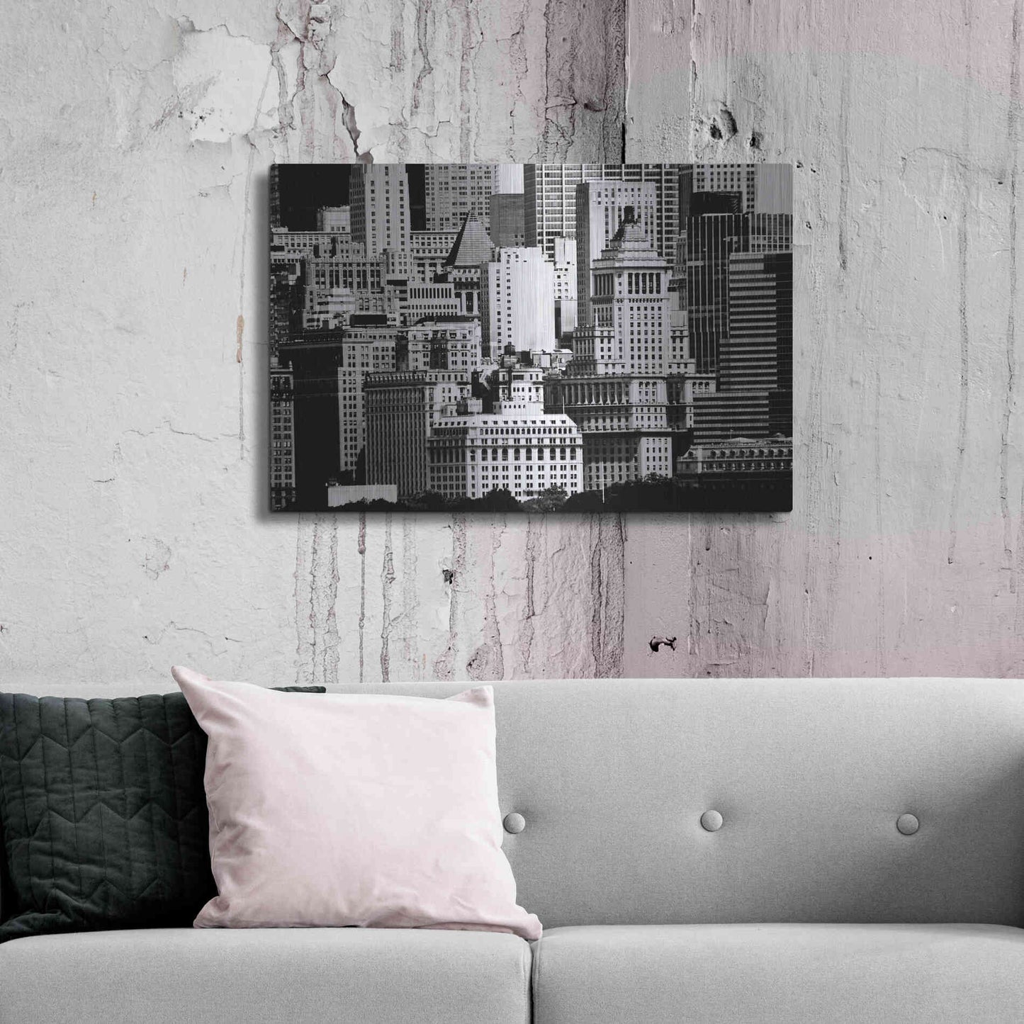 Luxe Metal Art 'NYC Skyline IX' by Jeff Pica, Metal Wall Art,36x24