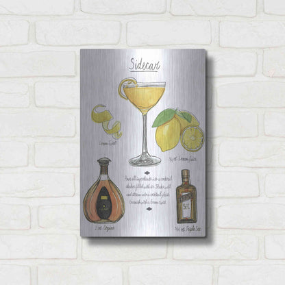 Luxe Metal Art 'Classic Cocktail-Sidecar' by Naomi McCavitt, Metal Wall Art,12x16