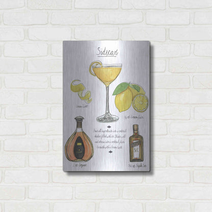 Luxe Metal Art 'Classic Cocktail-Sidecar' by Naomi McCavitt, Metal Wall Art,16x24
