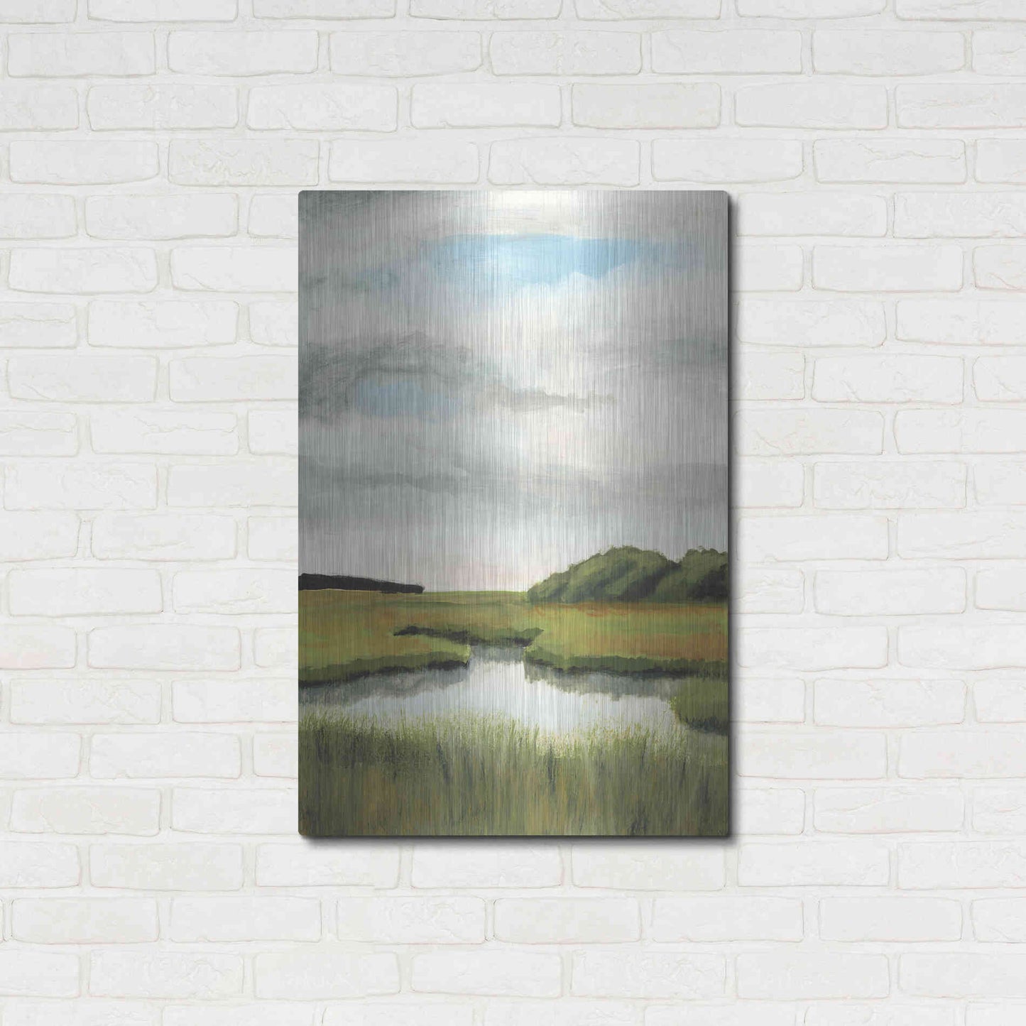 Luxe Metal Art 'Marsh Landscapes II' by Naomi McCavitt, Metal Wall Art,24x36