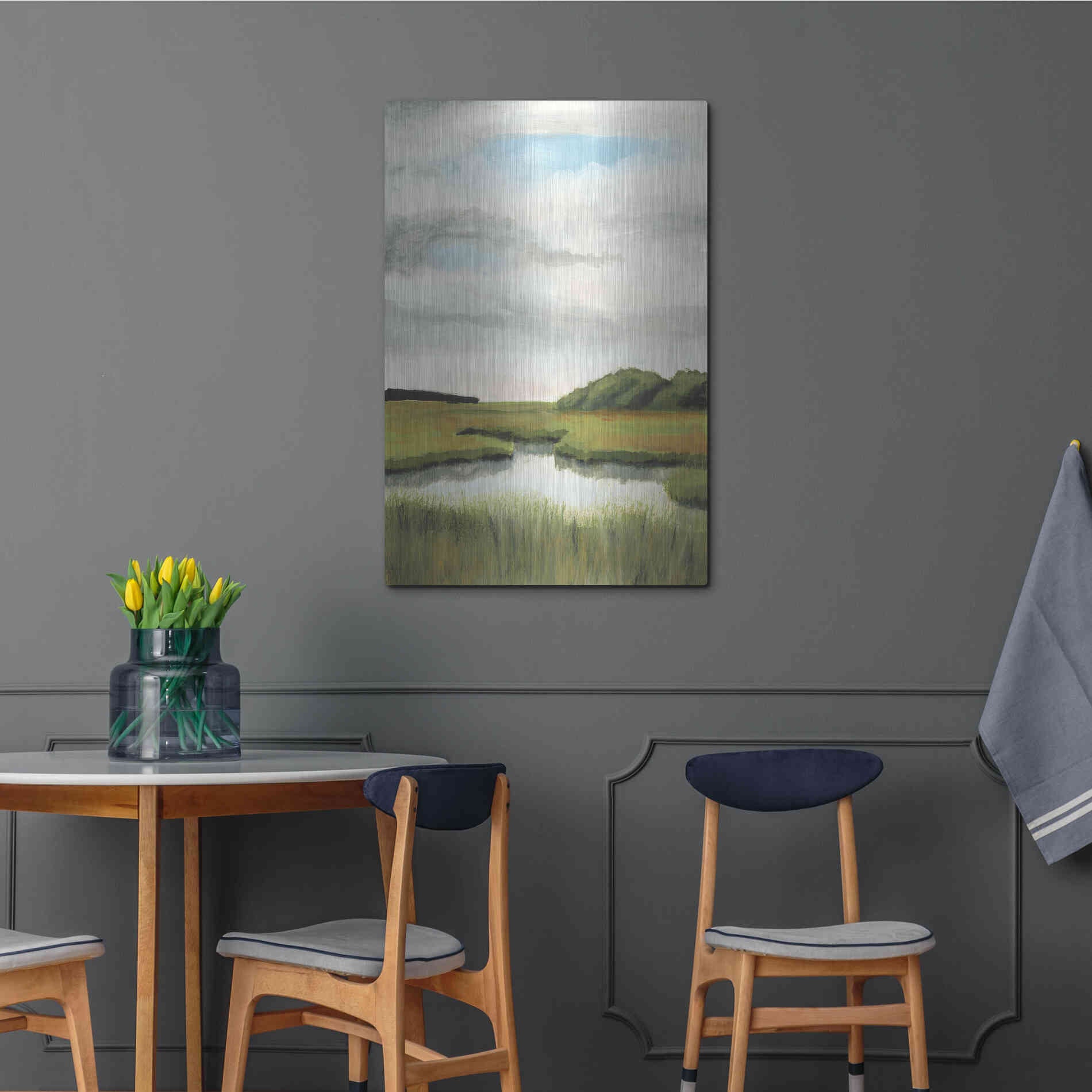 Luxe Metal Art 'Marsh Landscapes II' by Naomi McCavitt, Metal Wall Art,24x36