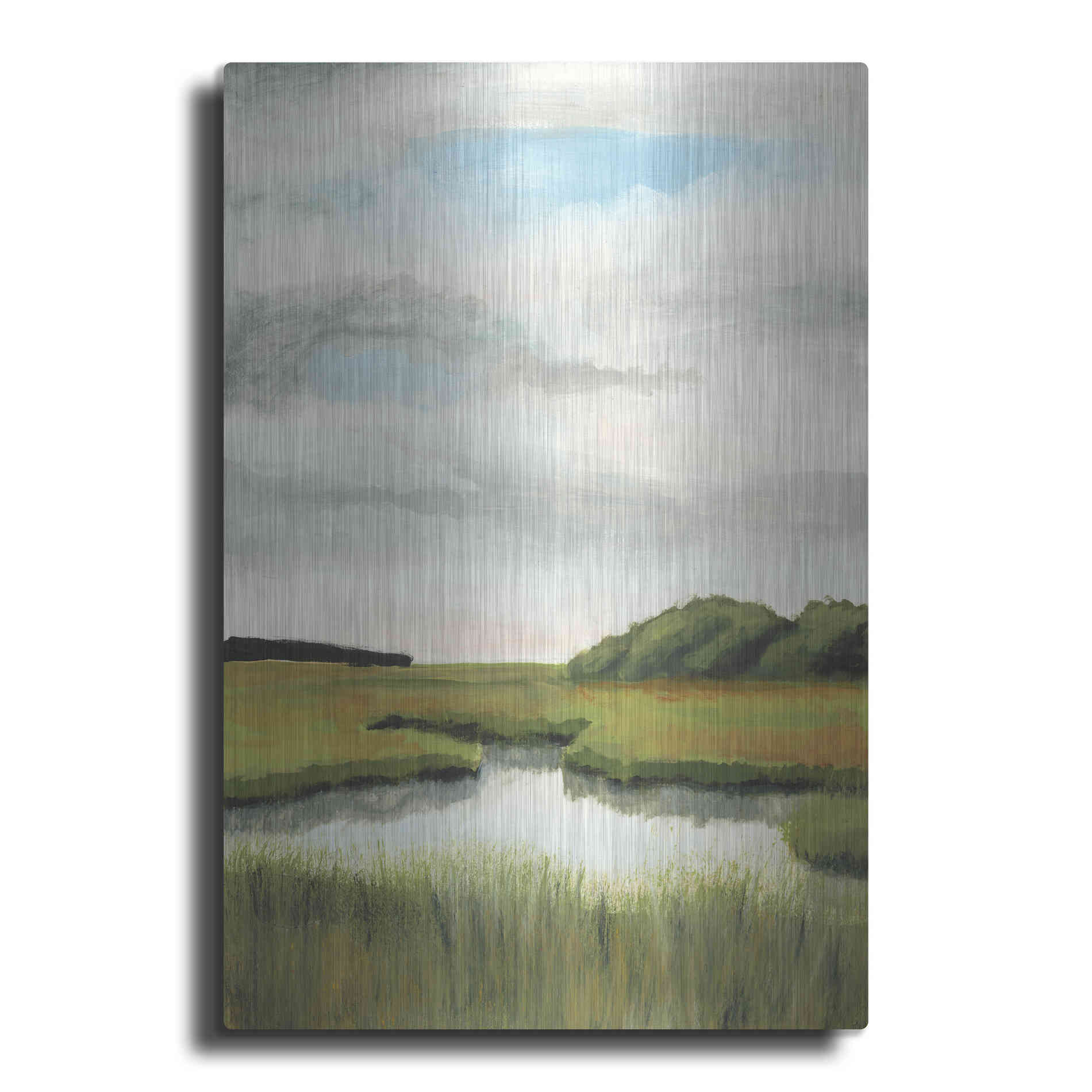 Luxe Metal Art 'Marsh Landscapes II' by Naomi McCavitt, Metal Wall Art
