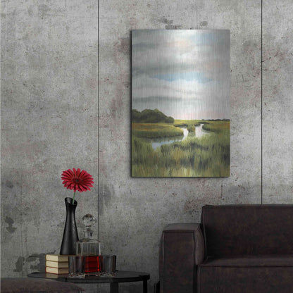 Luxe Metal Art 'Marsh Landscapes I' by Naomi McCavitt, Metal Wall Art,24x36