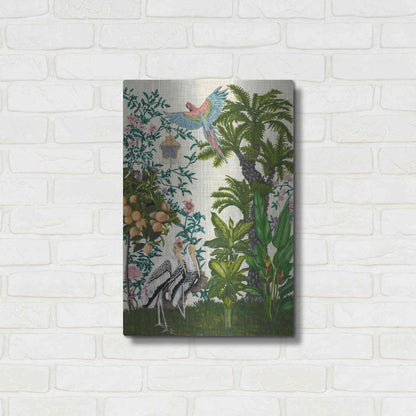 Luxe Metal Art 'Paradis Chinoiserie II' by Naomi McCavitt, Metal Wall Art,16x24