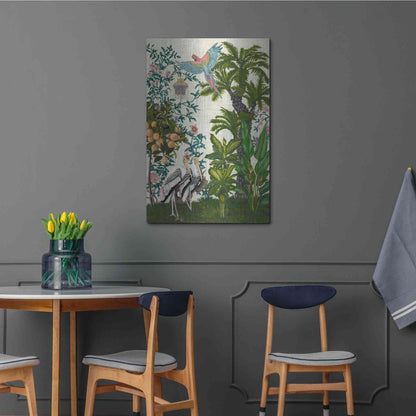 Luxe Metal Art 'Paradis Chinoiserie II' by Naomi McCavitt, Metal Wall Art,24x36