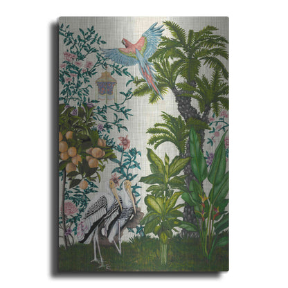 Luxe Metal Art 'Paradis Chinoiserie II' by Naomi McCavitt, Metal Wall Art