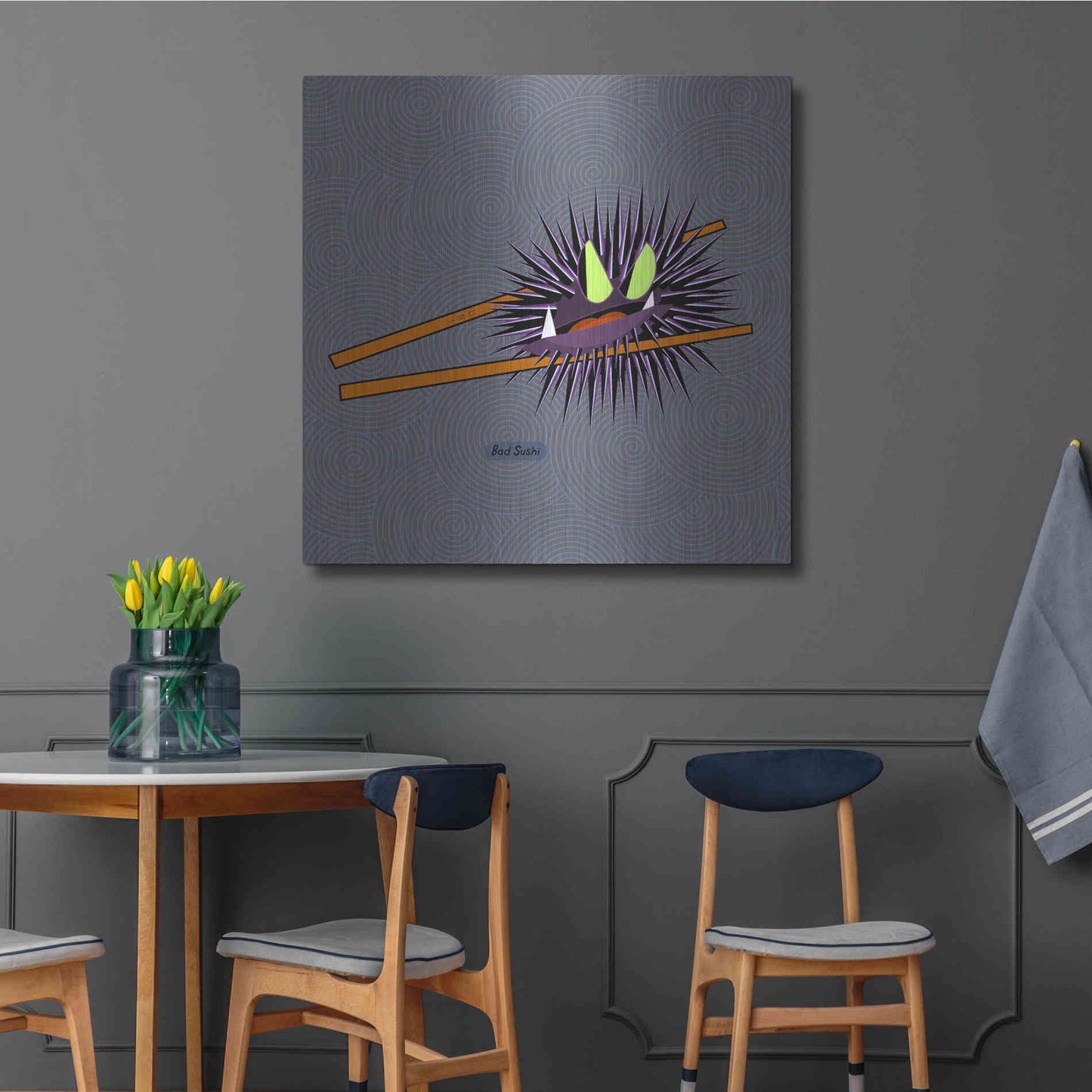 Luxe Metal Art 'Uni' by Chuck Wimmer, Metal Wall Art,12x12