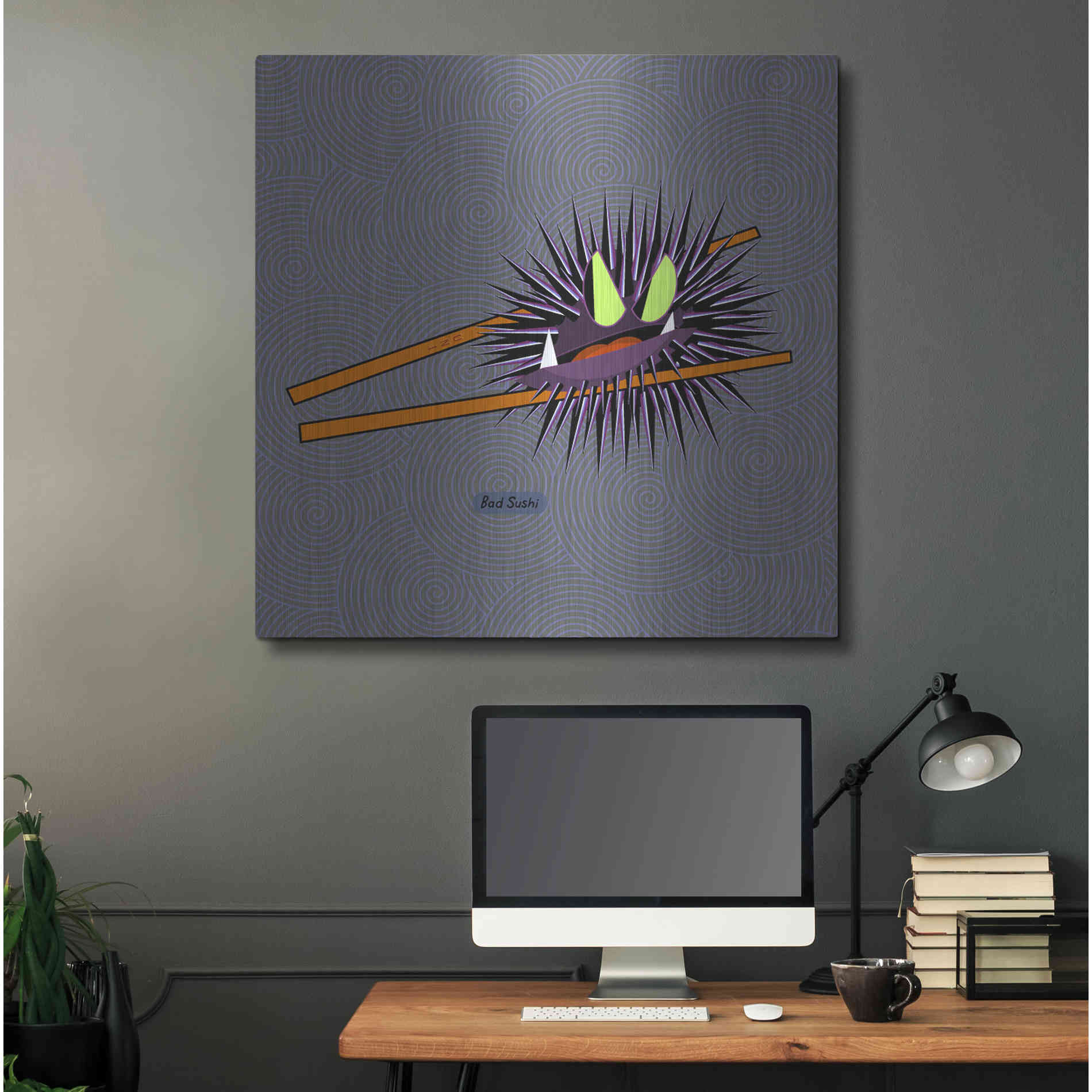 Luxe Metal Art 'Uni' by Chuck Wimmer, Metal Wall Art,12x12