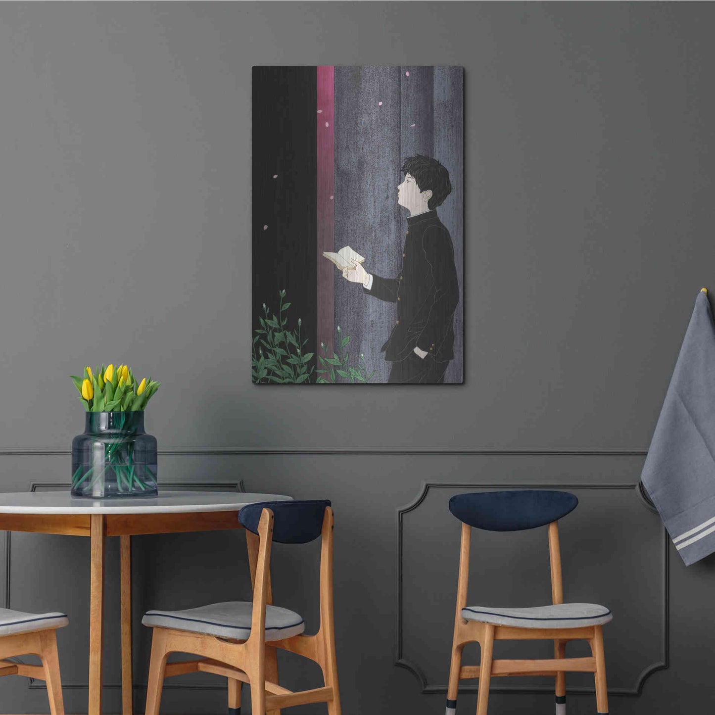 Luxe Metal Art 'Sakura' by Sai Tamiya, Metal Wall Art,24x36