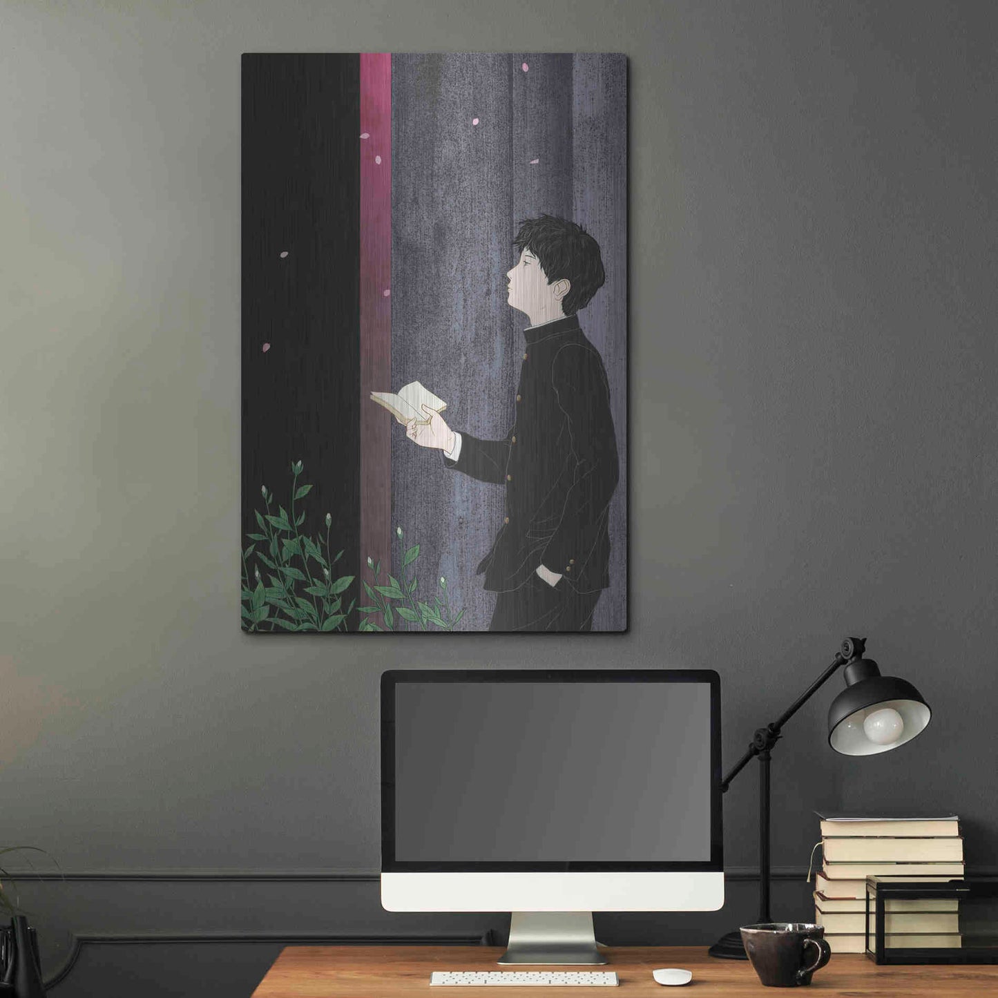 Luxe Metal Art 'Sakura' by Sai Tamiya, Metal Wall Art,24x36