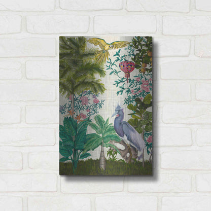 Luxe Metal Art 'Paradis Chinoiserie I' by Naomi McCavitt, Metal Wall Art,12x16