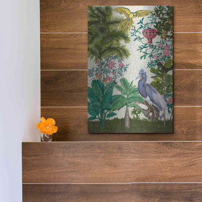 Luxe Metal Art 'Paradis Chinoiserie I' by Naomi McCavitt, Metal Wall Art,12x16