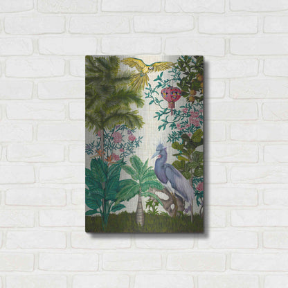 Luxe Metal Art 'Paradis Chinoiserie I' by Naomi McCavitt, Metal Wall Art,16x24