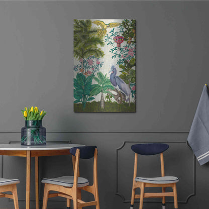 Luxe Metal Art 'Paradis Chinoiserie I' by Naomi McCavitt, Metal Wall Art,24x36