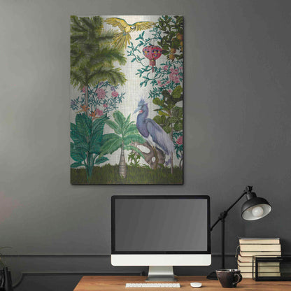 Luxe Metal Art 'Paradis Chinoiserie I' by Naomi McCavitt, Metal Wall Art,24x36