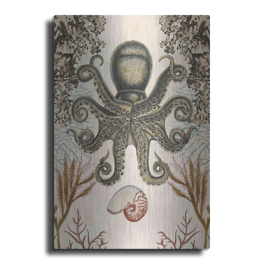 Luxe Metal Art 'Antiquarian Menagerie-Octopus' by Naomi McCavitt, Metal Wall Art