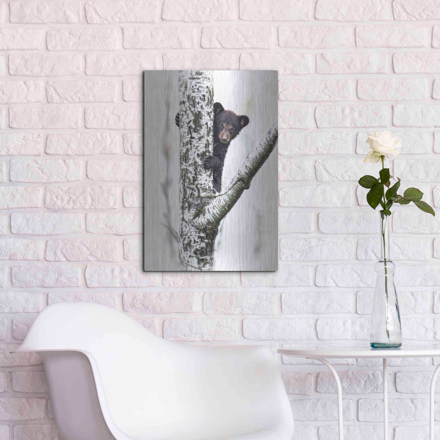 Luxe Metal Art 'Bears at Play V' by PH Burchett, Metal Wall Art,16x24