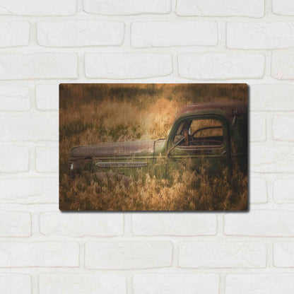 Luxe Metal Art 'Farm and Field V' by PH Burchett, Metal Wall Art,16x12